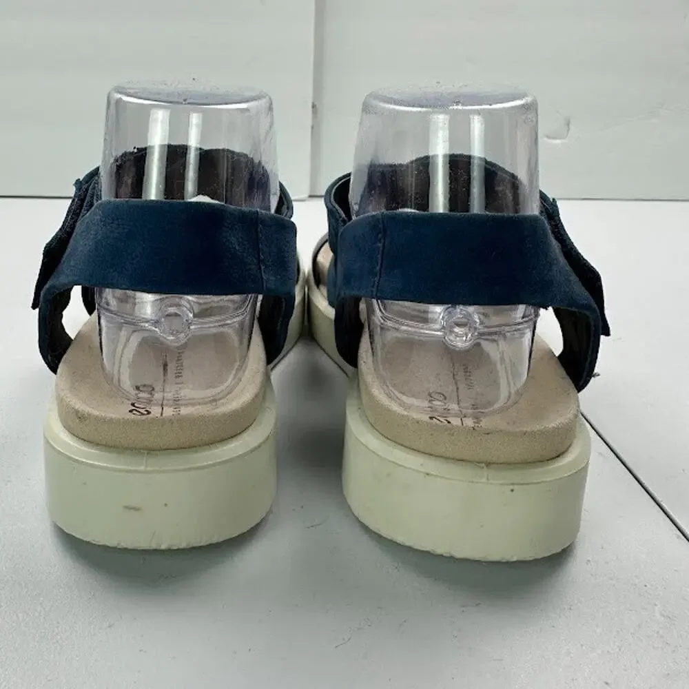 ECCO Flowt Sandals Womens 8 Blue Sandal Strappy Comfort Minimalist Preppy - Picture 5 of 12